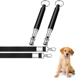 Maxbell Dog Whistle Stainless Steel Portable for Dogs Training Call Back Puppy Black