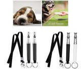 Maxbell Dog Whistle Stainless Steel Portable for Dogs Training Call Back Puppy Black