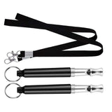 Maxbell Dog Whistle Stainless Steel Portable for Dogs Training Call Back Puppy Black