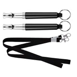 Maxbell Dog Whistle Stainless Steel Portable for Dogs Training Call Back Puppy Black