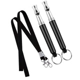 Maxbell Dog Whistle Stainless Steel Portable for Dogs Training Call Back Puppy Black