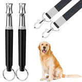 Maxbell Dog Whistle Stainless Steel Portable for Dogs Training Call Back Puppy Black