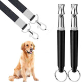 Maxbell Dog Whistle Stainless Steel Portable for Dogs Training Call Back Puppy Black
