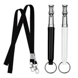 Maxbell Dog Whistle Stainless Steel Portable for Dogs Training Call Back Puppy Black And White