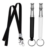Maxbell Dog Whistle Stainless Steel Portable for Dogs Training Call Back Puppy Black And White