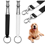 Maxbell Dog Whistle Stainless Steel Portable for Dogs Training Call Back Puppy Black And White