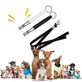 Maxbell Dog Whistle Stainless Steel Portable for Dogs Training Call Back Puppy Black And White