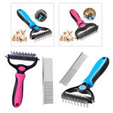 Maxbell Pet Cleaning Slicker Brush Cat Dematting Comb Dog Grooming Rake Hair Removal Blue