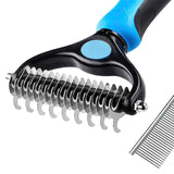 Maxbell Pet Cleaning Slicker Brush Cat Dematting Comb Dog Grooming Rake Hair Removal Blue