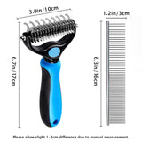 Maxbell Pet Cleaning Slicker Brush Cat Dematting Comb Dog Grooming Rake Hair Removal Blue