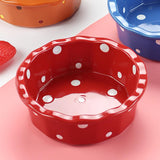 Maxbell Cat Bowl Stable Dog Bowl Cat Food Plate Pets Feeding Station Pet Feeder Red
