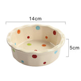 Maxbell Cat Bowl Stable Dog Bowl Cat Food Plate Pets Feeding Station Pet Feeder Beige