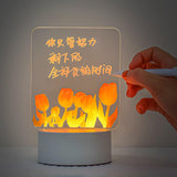 Maxbell Transparent Acrylic Message Board Memo Light up Daily Moment Warm White