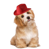 Maxbell Cute Pets Hat Headwear Nonwoven Fabric Soft for party wearing Holiday Red