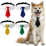 Maxbell Modern Dogs Collar Walking Traveling Pets Gifts Boys Girls Dogs Pet Bow Tie Red
