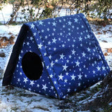 Maxbell Stray Cats Shelter Waterproof Furniture Small Dog Kennel Cat Bed Nest Tent 35cmx30cmx35cm