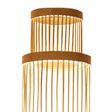 Maxbell Bamboo Woven Wall Sconce Wall Mounted Light Fixture Rustic for Stairs Hotel