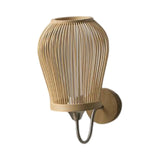 Maxbell Bamboo Wall Mount Sconce Lamp Light Retro Style for Living Room Home