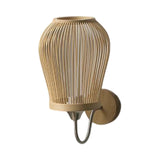 Maxbell Bamboo Wall Mount Sconce Lamp Light Retro Style for Living Room Home