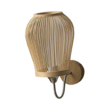 Maxbell Bamboo Wall Mount Sconce Lamp Light Retro Style for Living Room Home