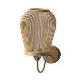 Maxbell Bamboo Wall Mount Sconce Lamp Light Retro Style for Living Room Home