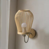 Maxbell Bamboo Wall Mount Sconce Lamp Light Retro Style for Living Room Home