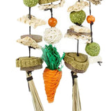 Maxbell Rabbit Chew Toy Rattan Grass Balls Bite Grind Toy Hay Sticks for Cockatiel