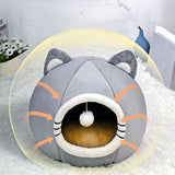 Maxbell Cat Bed Enclosed All Seasons Nonslip Warm for Puppy Indoor Small Animals M