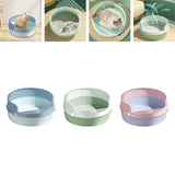 Maxbell Pet Litter Tray Circular Design Easy to Clean Removable for Kitten Bunny Blue
