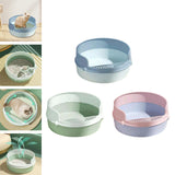 Maxbell Pet Litter Tray Circular Design Easy to Clean Removable for Kitten Bunny Blue