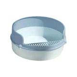 Maxbell Pet Litter Tray Circular Design Easy to Clean Removable for Kitten Bunny Blue