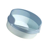 Maxbell Pet Litter Tray Circular Design Easy to Clean Removable for Kitten Bunny Blue