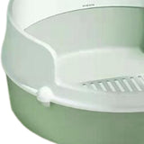 Maxbell Pet Litter Tray Circular Design Easy to Clean Removable for Kitten Bunny Green