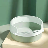 Maxbell Pet Litter Tray Circular Design Easy to Clean Removable for Kitten Bunny Green