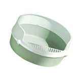 Maxbell Pet Litter Tray Circular Design Easy to Clean Removable for Kitten Bunny Green