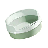 Maxbell Pet Litter Tray Circular Design Easy to Clean Removable for Kitten Bunny Green