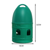 Maxbell Bird Water Drinker Parakeet Chicken Dove Feeder with Hanging Handle Green 5L