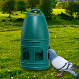 Maxbell Bird Water Drinker Parakeet Chicken Dove Feeder with Hanging Handle Green 3L