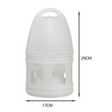 Maxbell Bird Water Drinker Parakeet Chicken Dove Feeder with Hanging Handle White 3L