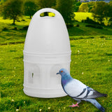 Maxbell Bird Water Drinker Parakeet Chicken Dove Feeder with Hanging Handle White 3L