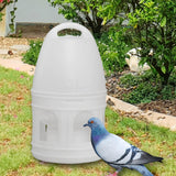 Maxbell Bird Water Drinker Parakeet Chicken Dove Feeder with Hanging Handle White 3L