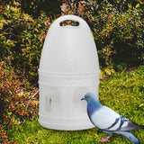Maxbell Bird Water Drinker Parakeet Chicken Dove Feeder with Hanging Handle White 3L