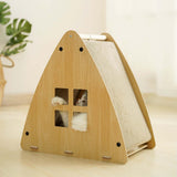 Maxbell Triangle Cat Scratcher Box Lounge Bed Corrugated Cardboard Widely Used with Cushion