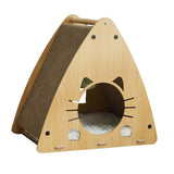 Maxbell Triangle Cat Scratcher Box Lounge Bed Corrugated Cardboard Widely Used with Cushion