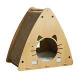 Maxbell Triangle Cat Scratcher Box Lounge Bed Corrugated Cardboard Widely Used with Cushion