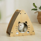 Maxbell Triangle Cat Scratcher Box Lounge Bed Corrugated Cardboard Widely Used with Cushion