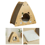 Maxbell Triangle Cat Scratcher Box Lounge Bed Corrugated Cardboard Widely Used with Cushion