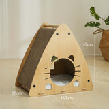 Maxbell Triangle Cat Scratcher Box Lounge Bed Corrugated Cardboard Widely Used with Cushion
