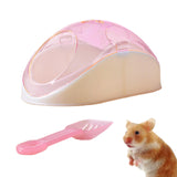 Maxbell Hamster Sand Bath Container Bathroom Toilets for Small Animal Chinchilla Pink