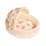 Maxbell Cave Cat Bed Dog Tent Strawberry Decorative Sleeping Calming Warm Pet House